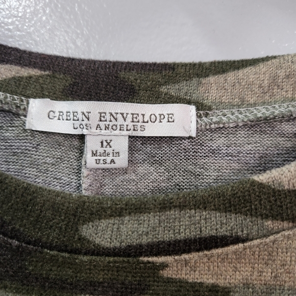 MATERNITY blouse Camouflage Pattern Size 1x - Picture 2 of 4